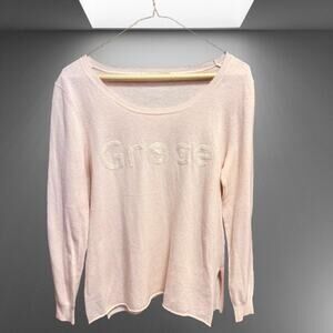 4 for $20 SALE- Subtle Luxury Light Pink "Grace" Cotton Blend Sweater-Sz S/M